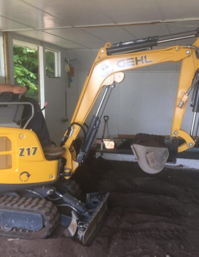 Travaux en espace restreint d'un garage résidentiel