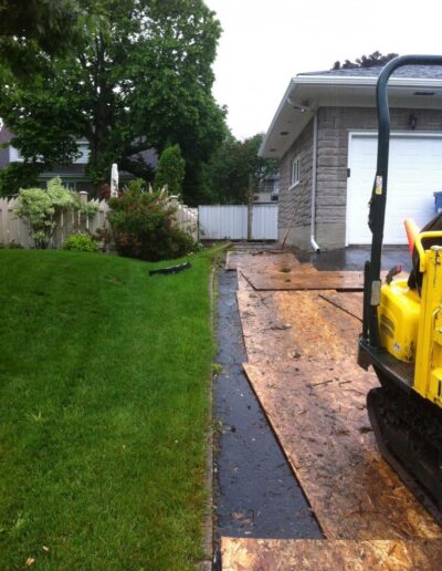 Protection de terrain pour travaux en espace restreint